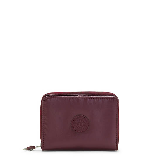 Portfele Kipling Money Love Metallic Small Wallet Bordowe | PL 1009EB